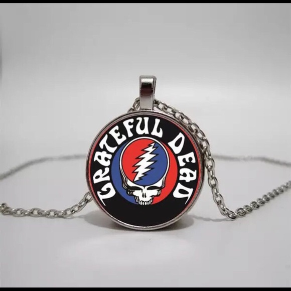 Grateful Dead SUF Glass Cabochen Pendant Necklace - Picture 1 of 1